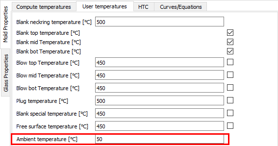 Ambient temperature setting