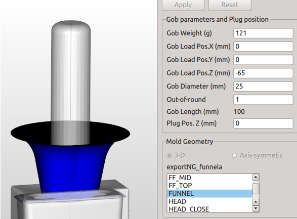 Funnel in NOGRID pointsBlow software