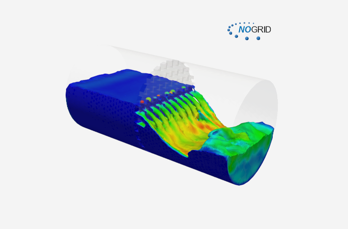 FSI 3D Water Filter in a Pipe