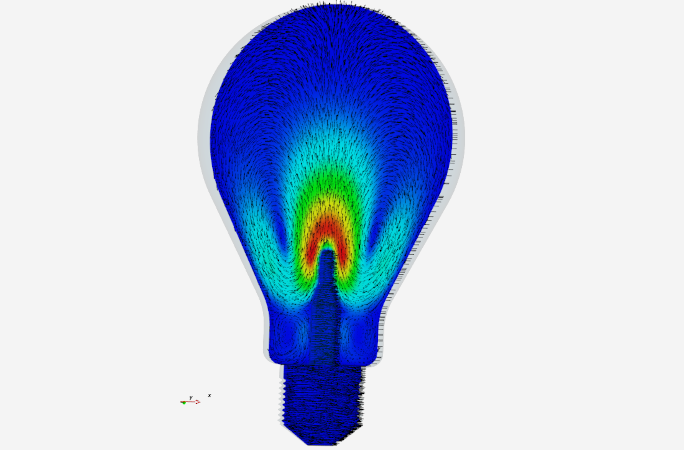 Bulb Heating and Flow Pattern - Thermal Analysis