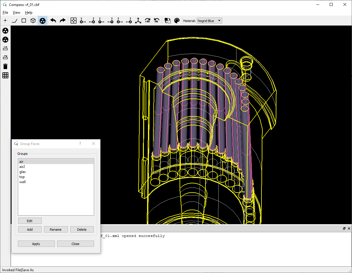 Cyclic heating CAD building groups in NOGRID's COMPASS