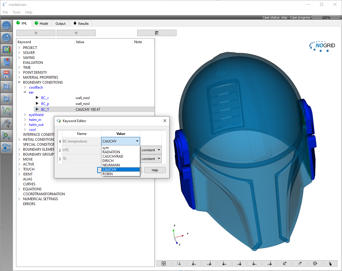 Cooling Mandalorian helmet GUI Setup