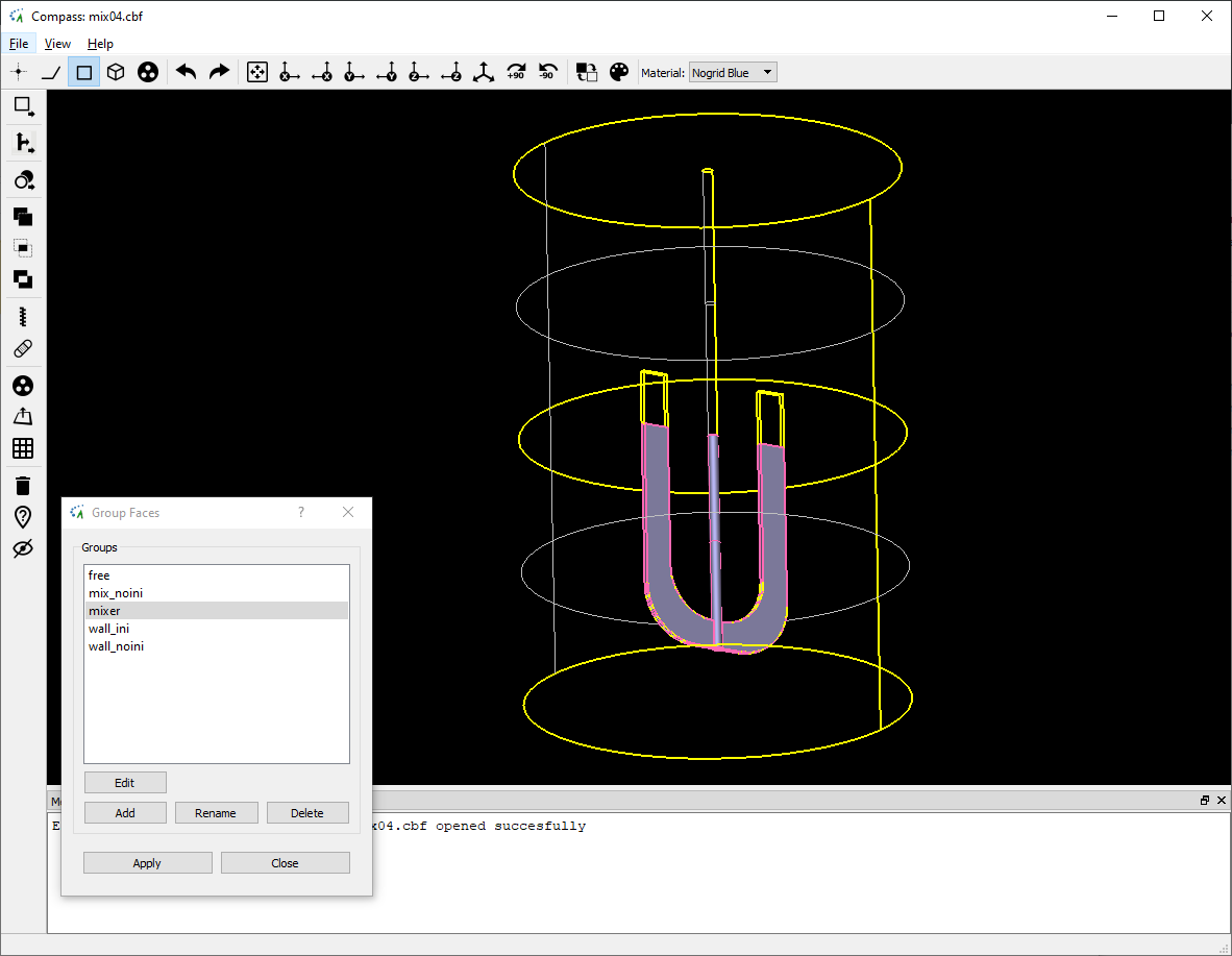 Anchor stirrer CAD building groups in NOGRID's COMPASS