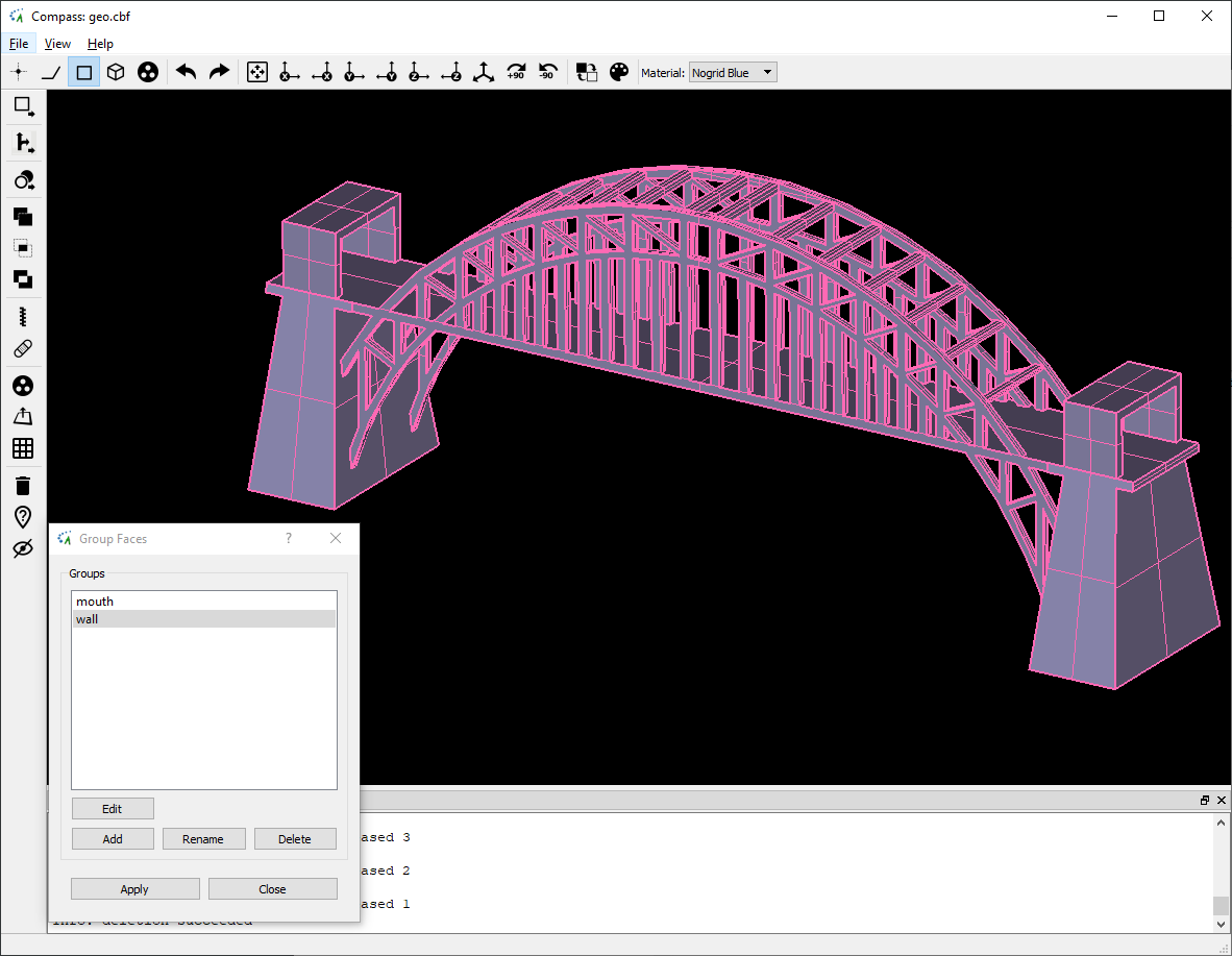 CAD model bridge created in NOGRID's COMPASS