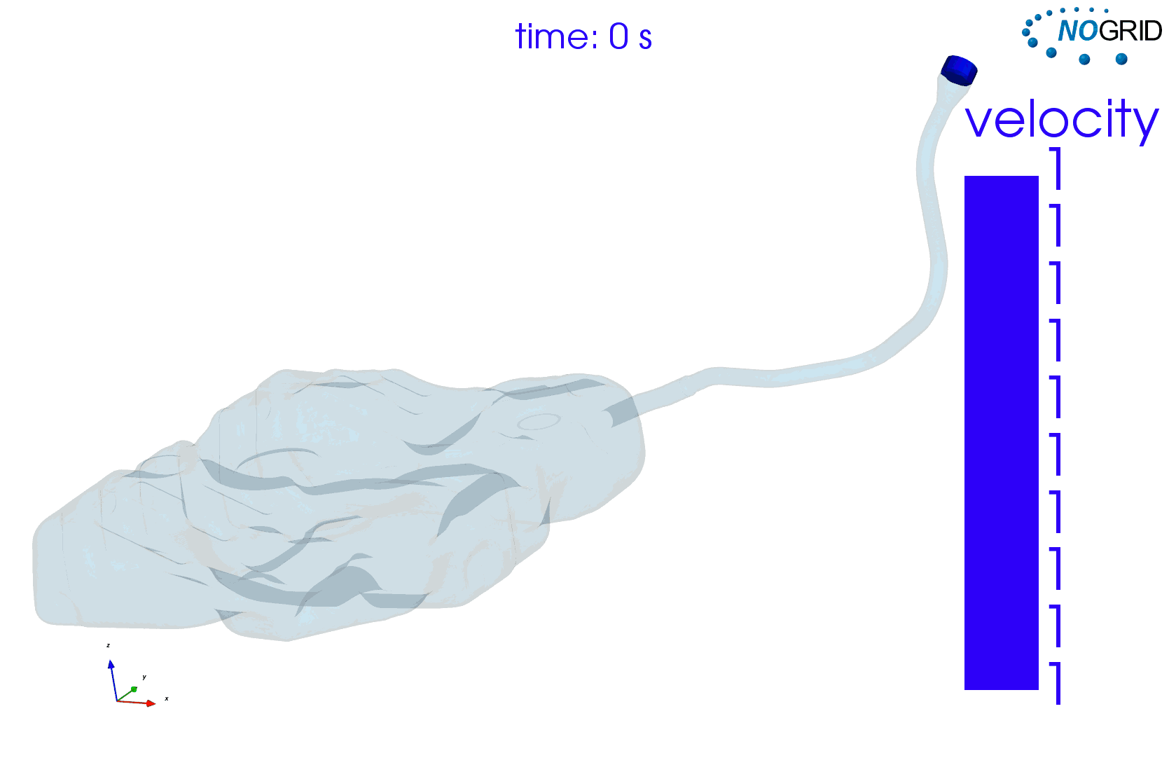 Animation of the tank filling process
